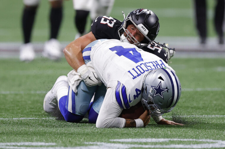 dak-prescott-suffers-hamstring-injury-in-cowboys’-loss-to-falcons,-with-mri-expected-monday