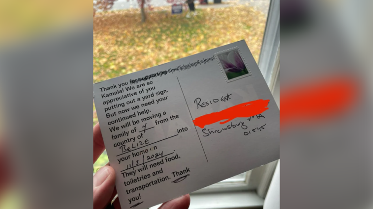 massachusetts-residents-claim-they’re-being-trolled-with-fake-harris-postcards-saying-migrant-family-moving-in