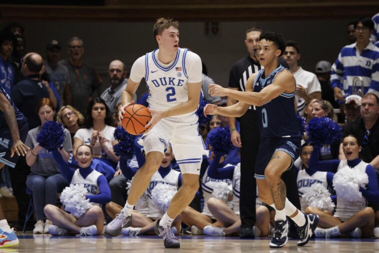 cooper-flagg-drops-18-points,-throws-down-massive-dunk-in-duke-debut-while-leading-blue-devils-to-win-over-maine