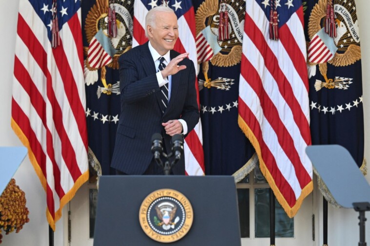 grinning-biden-says-‘setbacks-are-unavoidable’-in-first-appearance-since-kamala-harris’-election-flop,-blows-kiss-to-outgoing-team