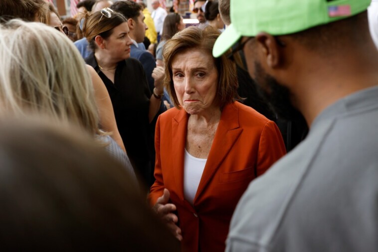 gloomy-nancy-pelosi-ducks-questions-on-swapping-out-biden-for-harris,-gets-heated-with-donna-brazile-at-vp-concession-speech