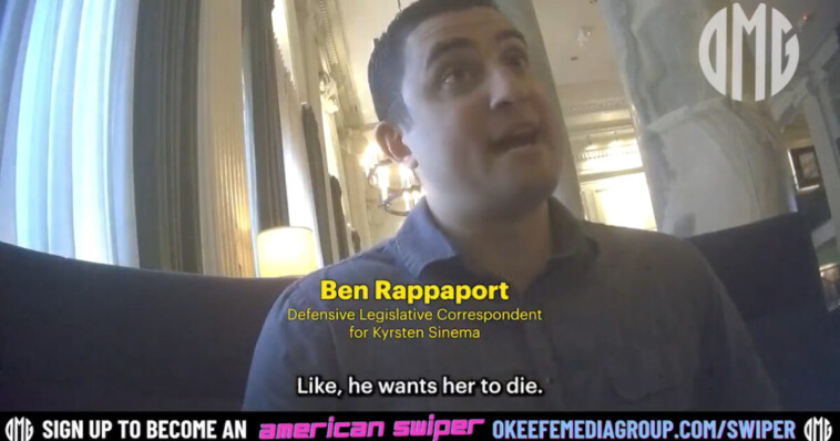 must-see:-former-kyrsten-sinema-aide-says-ruben-gallego-“f*cking-hates”-kari-lake,-“wants-her-to-die”-on-o’keefe-media-group-hidden-camera-–-claims-sinema-is-gunning-for-asu-presidency-in-possible-quid-pro-quo