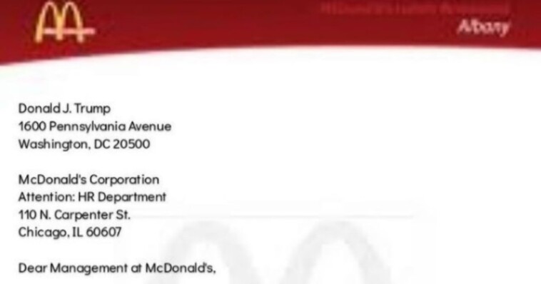 priceless:-trump-‘resignation-letter’-to-mcdonald’s-is-now-out-for-everyone-to-see