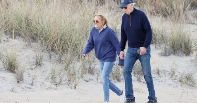 biden-vs.-sand:-joe’s-decline-appears-to-be-getting-worse-as-beach-walk-with-jill-goes-wrong