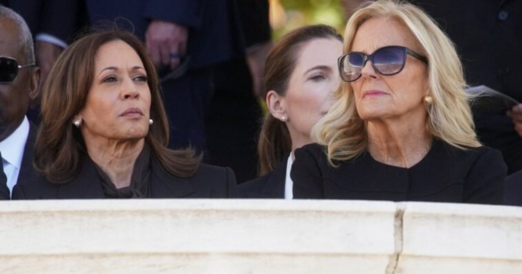 jill-biden-and-kamala-harris-sit-next-to-each-other-at-arlington-cemetery-and-you-can-cut-the-tension-with-a-knife!-(video)