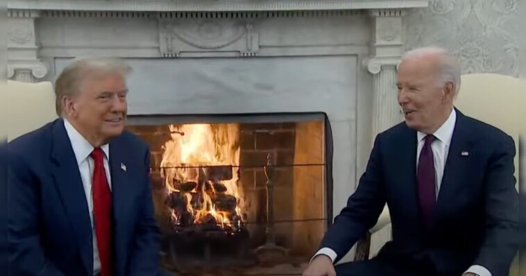 president-trump-and-joe-biden-share-smile-as-press-gets-out-of-control-(video)