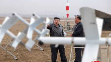 north-korea-leader-kim-orders-mass-production-of-suicide-drones,-kcna-says