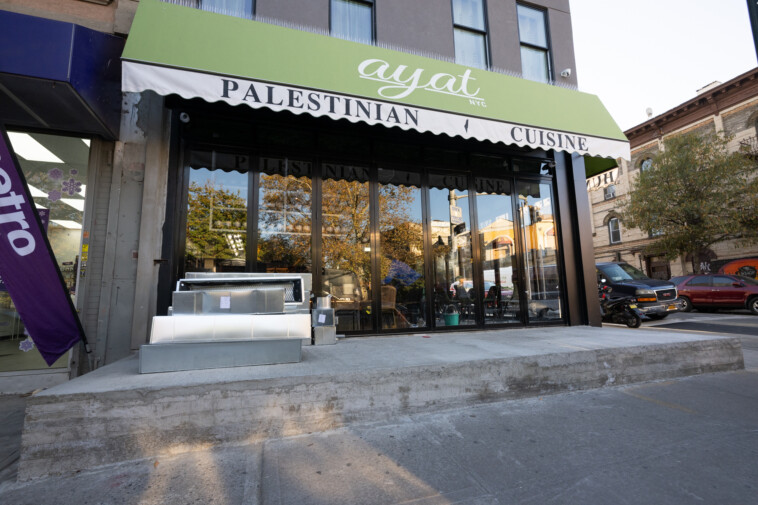 giant-concrete-slab-outside-palestinian-eatery-baffles-in-nyc:-‘massive’-and-‘obnoxious’