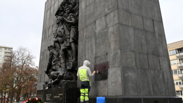 polish-government-condemns-defacement-of-warsaw-ghetto-uprising-memorial