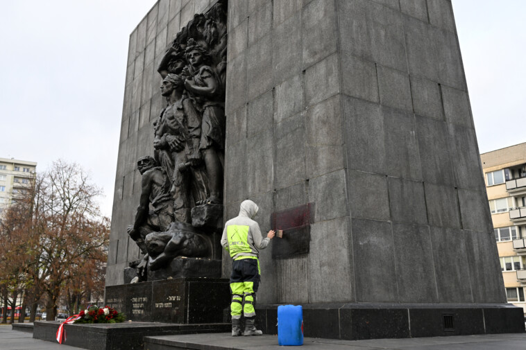 polish-government-condemns-defacement-of-warsaw-ghetto-uprising-memorial