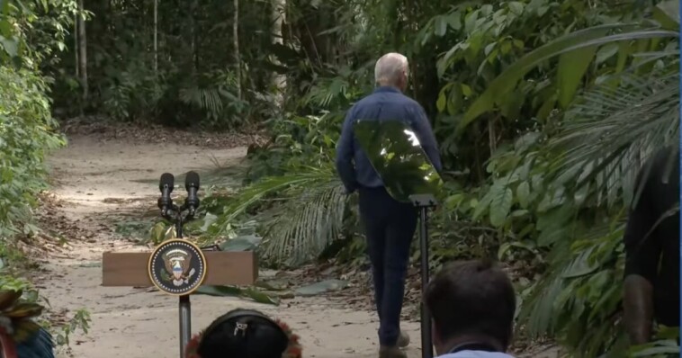 lost-in-the-jungle:-joe-biden-travels-to-amazon-with-apec-leaders,-looks-completely-lost-—-wanders-into-amazon-rainforest-after-climate-change-speech-(video)