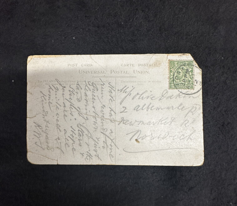 titanic-passenger’s-postcard-sent-days-before-ship-sank-sells-for-$25,000-at-auction