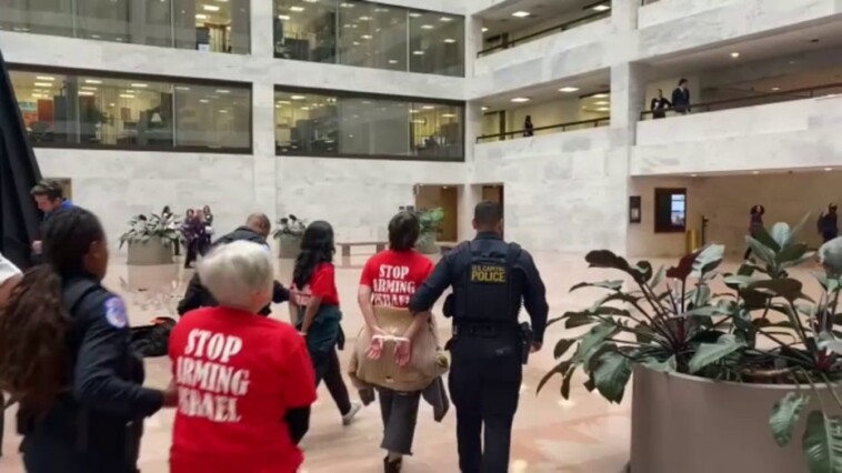 anti-israel-protesters-arrested-in-senate-office-building