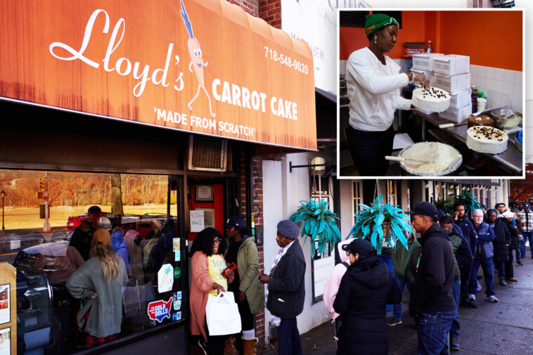 thanksgiving-craze-for-lloyd’s-carrot-cakes-in-nyc-—-as-lines-stretch-down-block