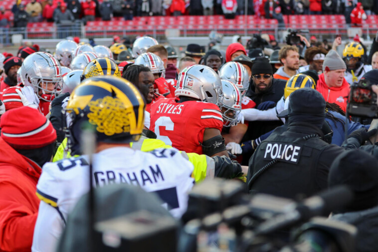 sources:-big-ten-to-fine-michigan-and-ohio-state-$100,000-for-postgame-fight-following-wolverines’-win