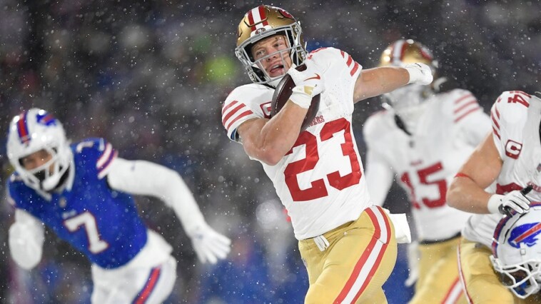 49ers’-christian-mccaffrey-suffered-‘potentially’-season-ending-knee-injury-vs-bills,-coach-says