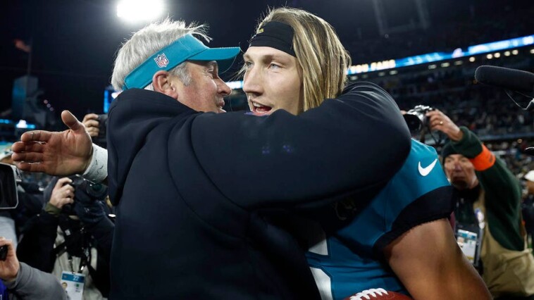 jaguars’-doug-pederson-defends-team-for-melee-after-azeez-al-shaair’s-illegal-hit-on-trevor-lawrence