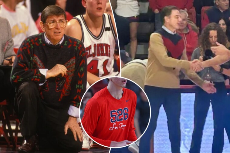 rick-pitino-dons-replica-of-iconic-lou-carnesecca-sweater-to-honor-late-st.-john’s-coach