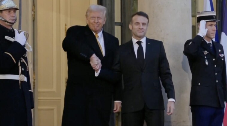 trump-shows-macron-who’s-boss-during-power-play-handshake-ahead-of-notre-dame’s-reopening