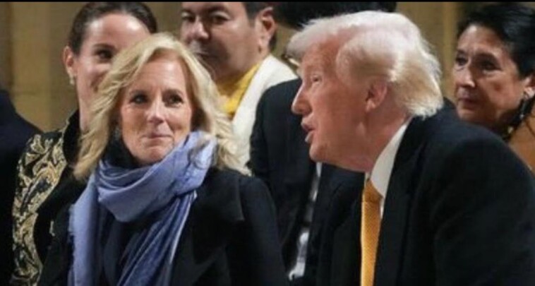 going-viral:-jill-biden-caught-looking-at-president-trump-a-certain-type-of-way-at-notre-dame-reopening…trump-jumps-in-with-perfect-troll!