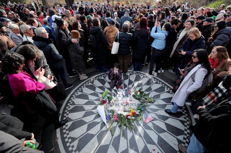 john-lennon-fans-gather-at-strawberry-fields-in-central-park-to-remember-beatles-legend,-who-was-murdered-in-nyc-44-years-ago