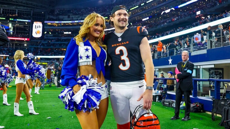 cowboys-cheerleader-dating-bengals-kicker-cade-york-has-sweet-reaction-after-successful-extra-point-attempt