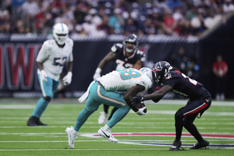 dolphins’-grant-dubose-stretchered-off-field,-taken-to-hospital-after-big-hit-in-frightening-scene