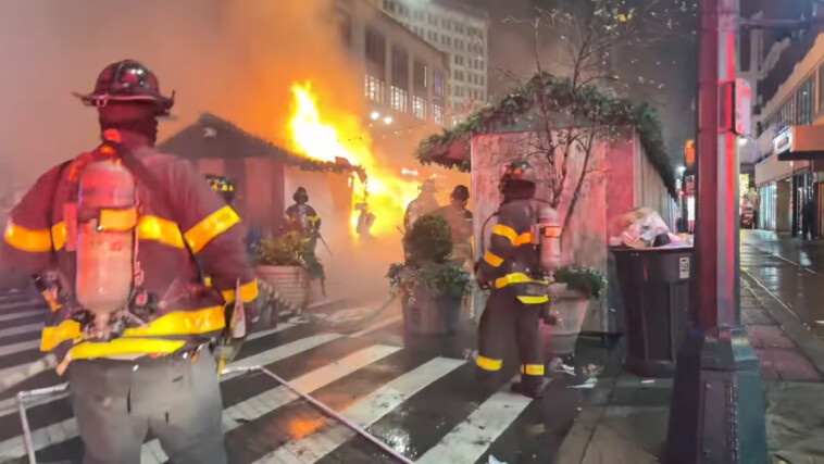 herald-square-christmas-market-destroyed-by-massive-fire,-leaves-firefighter-seriously-injured