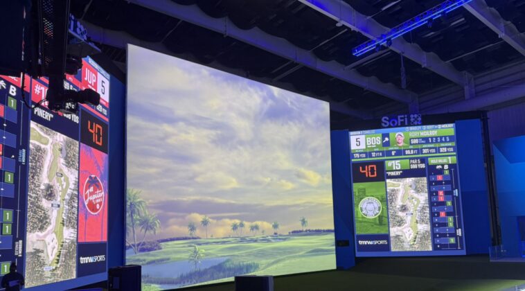 first-look:-tgl’s-indoor-golf-facility,-sofi-center,-melds-technology-and-golf-for-upcoming-league