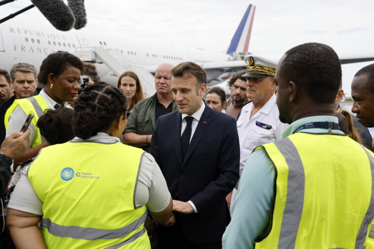 france’s-macron-visits-cyclone-wrecked-mayotte-as-residents-beg-for-water,-food-and-other-aid