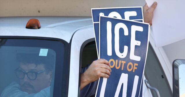 hundreds-gather-outside-ice-detention-center-in-los-angeles,-demand-‘sanctuary-ordinance-in-every-city’