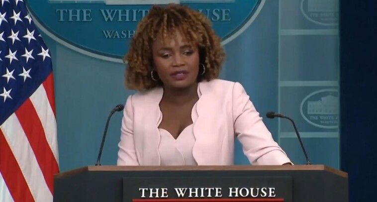 watch:-white-house-reporters-grill-a-peeved-karine-jean-pierre-on-biden’s-disappearing-act