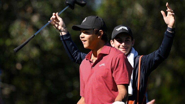 charlie-woods,-15,-makes-first-ever-hole-in-one-at-pnc-championship