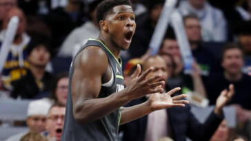 timberwolves’-anthony-edwards-fined-$75,000-for-‘public-criticism’-of-referees,-calls-them-‘f***ing-terrible’