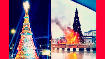 the-road-to-damascus:-huge-christmas-tree-set-ablaze-by-islamic-extremists-in-syria-–-christians-flock-to-the-street-in-protest,-erect-a-cross-in-its-stead!-(videos)