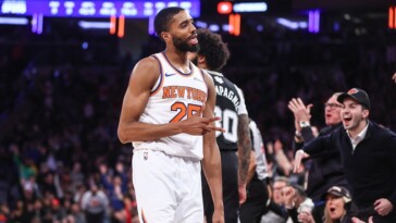 knicks’-mikal-bridges-outduels-spurs’-victor-wembanyama;-knicks-hold-on-for-narrow-victory