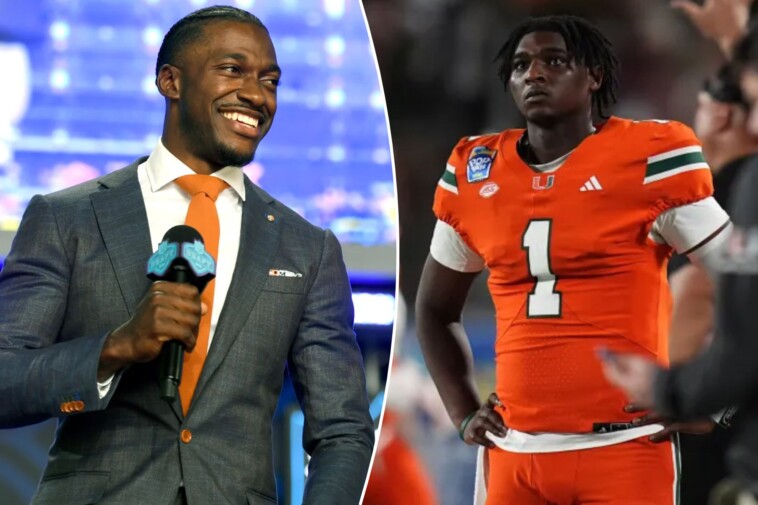 robert-griffin-iii-defends-cam-ward’s-decision-to-sit-second-half-of-miami’s-bowl-game