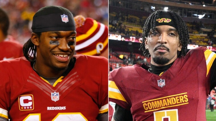 nbc-omits-‘redskins’-from-ex-star-qb’s-jersey-as-jayden-daniels-sets-franchise-mark,-draws-fan-backlash