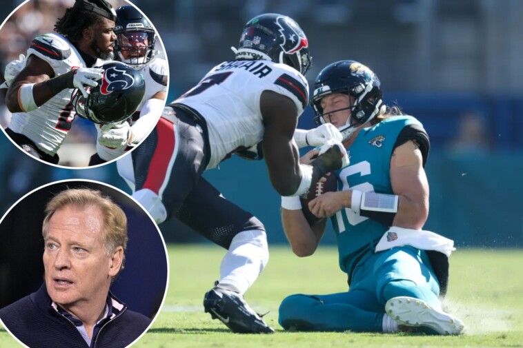 texans’-azeez-al-shaair-reveals-roger-goodell-meeting,-claims-he-was-‘smeared’-by-nfl-over-vicious-trevor-lawrence-hit