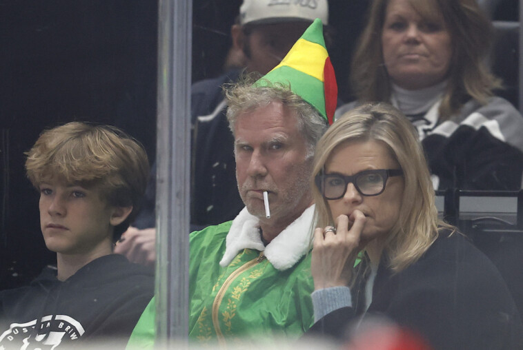 will-ferrell-attends-nhl-game-in-‘elf’-costume,-with-a-cigarette-and-a-frown