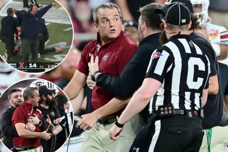 south-carolina-coach-shane-beamer-goes-berserk-on-illinois-coach-for-taunting-him-over-kickoff-controversy