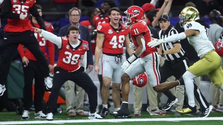 inactive-georgia-player-draws-penalty-for-bizarre-move-in-sugar-bowl-vs.-notre-dame