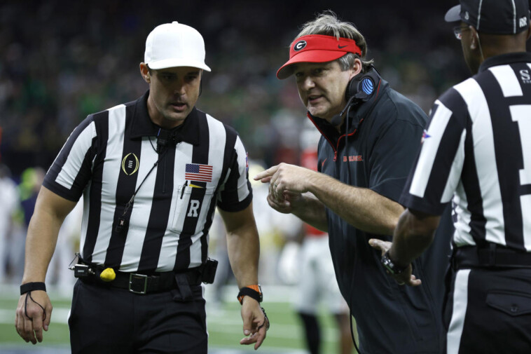 kirby-smart-complains-about-officials-allowing-notre-dame’s-11-man-substitution-on-critical-sugar-bowl-play