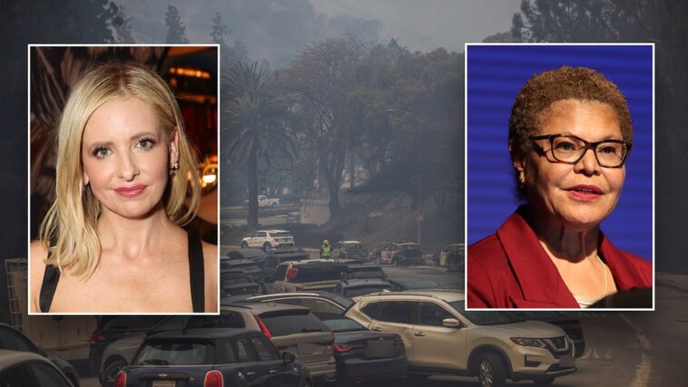 palisades-fire:-sarah-michelle-gellar-leads-stars-blasting-la-mayor-as-gridlock-cripples-evacuations