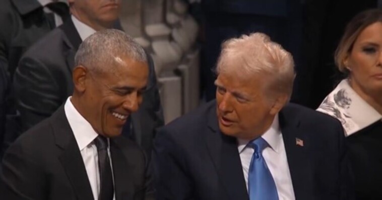 president-trump-posts-mocked-up-video-of-his-alleged-conversation-with-barack-obama-at-carter-funeral-–-is-this-real?