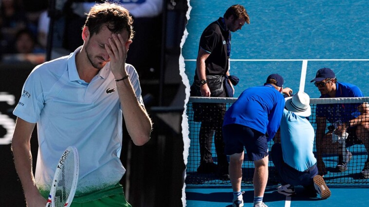 daniil-medvedev-smashes-racket,-camera-during-fiery-outburst-as-he-avoids-australian-open-upset