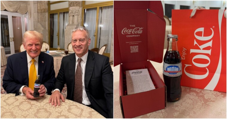 trump-receives-first-ever-presidential-commemorative-inaugural-diet-coke-from-coca-cola-ceo-james-quincey