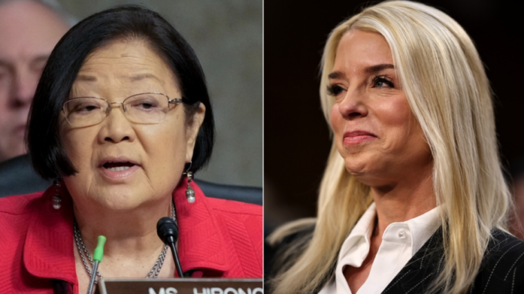 bondi-claps-back-at-hirono-amid-questions-about-political-prosecutions:-‘refused-to-meet-with-me’