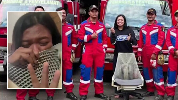 indonesian-woman-rescued-by-fire-department-after-nose-ring-gets-stuck-in-chair:-‘wasn’t-the-strangest-call’