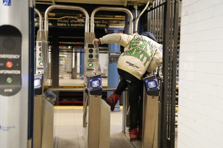 nyc-fare-evader-vaults-over-mta’s-new-turnstile-spikes-at-subway-station-less-than-36-hours-after-installation:-‘don’t-give-a-f–k’